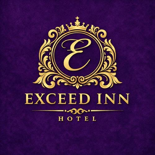 a luxury hotel logo with a crescent and a crown at Exceed Inn Indianapolis Airport South in Indianapolis