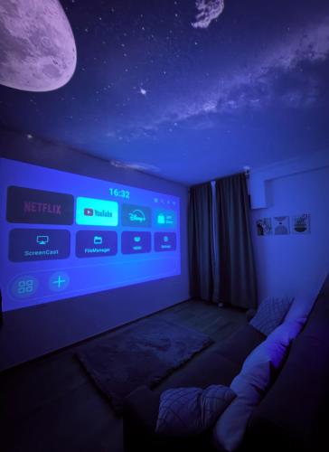 a bedroom with a wall with a night sky at Ama Esclusive Spa Firenze in Florence