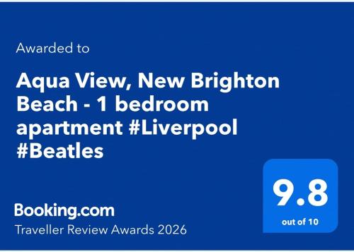 a screenshot of a cell phone with the words aqua view new bibliography at Aqua View, New Brighton Beach - 1 bedroom with BALCONY & VIEW in New Brighton