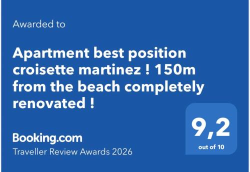 Apartment best position croisette martinez ! 150m from the beach completely renovated ! photo 10