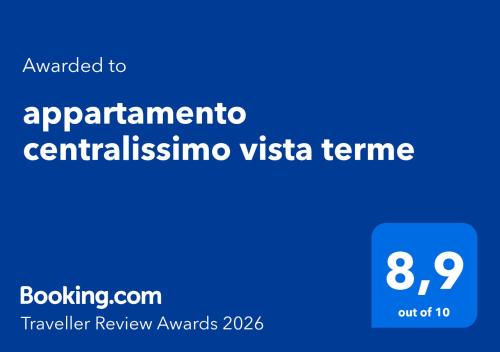 a screenshot of a phone screen with the text applied to anarmaento centric at appartamento centralissimo vista terme in Vittorio Veneto