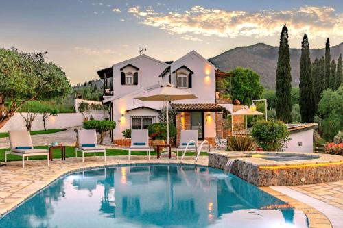 Villa Claire Corfu - 10-Acre Private Pool Villa with Guesthouse
