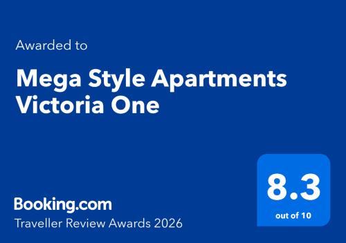 a screenshot of the meza style apartments vctorinia one website at Mega Style Apartments Victoria One in Melbourne