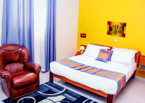 Postel nebo postele na pokoji v ubytování Premium HOTEL