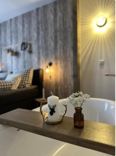 Zona d'estar a Cozy Chalet