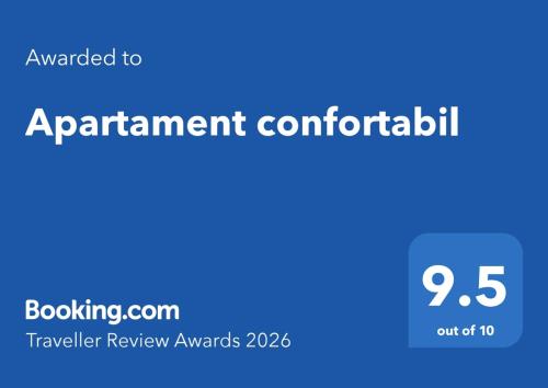 Certifikat, nagrada, znak ali drug dokument, ki je prikazan v nastanitvi Apartament confortabil