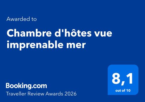 Abbaye de Roseland le Lara chambre double avec roof top vue mer