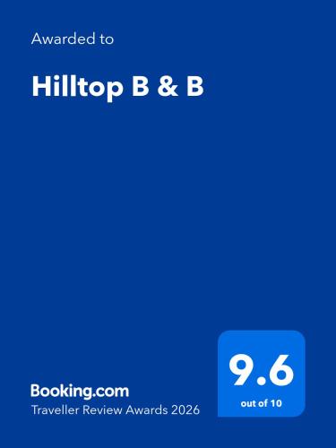 Certifikát, hodnocení, plakát nebo jiný dokument vystavený v ubytování Hilltop B & B