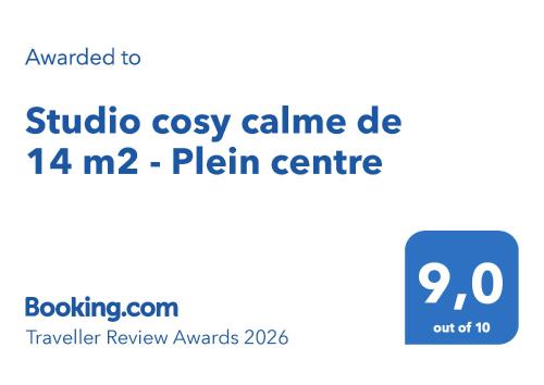 Studio cosy calme de 14 m2 - Plein centre