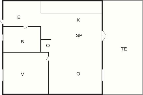 a block diagram of a building with four squares at 5 star holiday home in Skagen-By Traum in Skagen