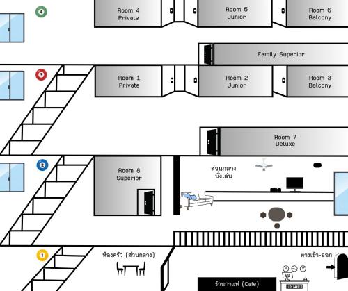 a schematic diagram of the experimental apparatus at Yimwhan Hostel & Cafe Ayutthaya in Phra Nakhon Si Ayutthaya
