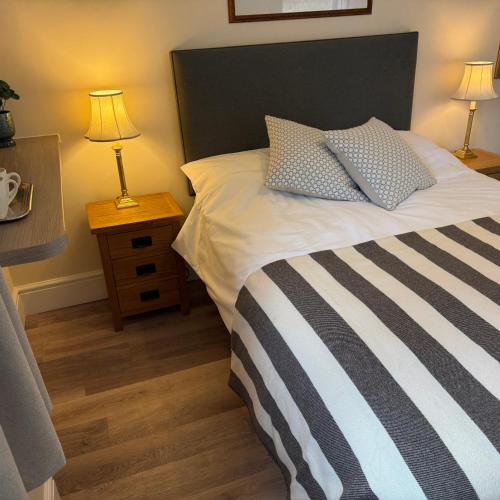 a bed with two pillows on it in a bedroom at Town Centre - 22 Billet Street in Taunton