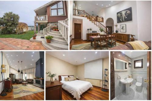a collage of pictures of a house at Villa Lestedo in Lestedo