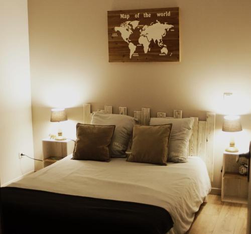 Llit o llits en una habitació de Les Logis de Léa