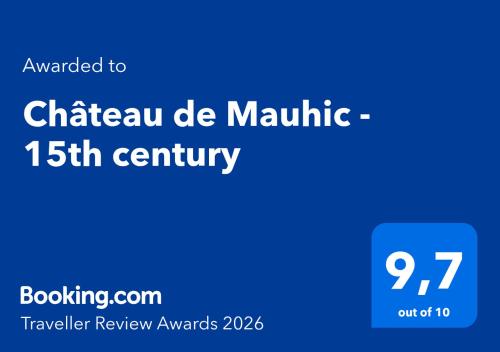 a blue sign with the words chicago de marmite century at Château de Mauhic - 15th century in Loubédat