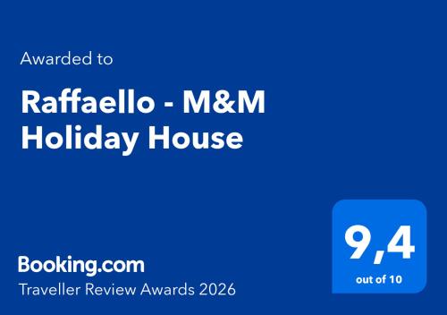 a blue sign that reads raalistula man holiday house at Raffaello - M&M Holiday House in Perugia