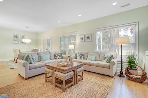 a living room with two couches and a coffee table at Baywood 3074 in Seabrook Island