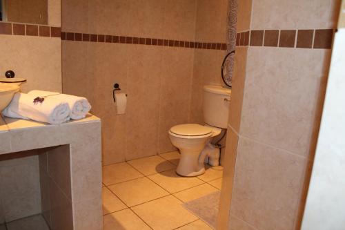 a bathroom with a toilet and a sink at 3 Liebeloft Guest House in Edenvale