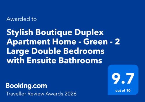 a screenshot of a phone screen with the text upgraded to sykritophone duplex at Stylish Boutique Duplex Apartment Home Green - Near Valletta! - 2 Large Double Bedrooms & Bathrooms in Msida