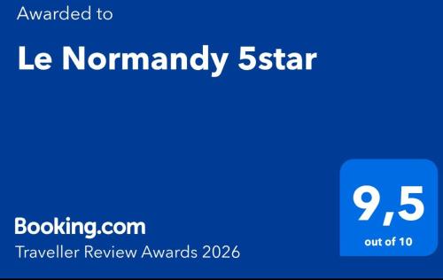 a blue sign with the words le nominally star on it at Le Normandy 5star in Cadzand