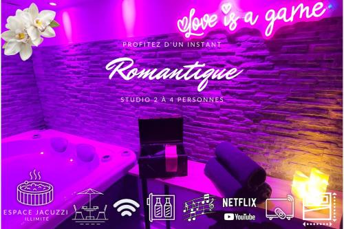 Studio élégant l'orchidée Jacuzzi en intérieur toute l'année
