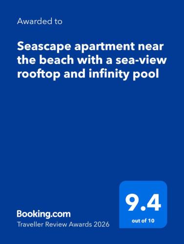 a screenshot of a cell phone with the textresponderate appointment near the beach with at Seascape apartment near the beach with a sea-view rooftop and infinity pool in Tulum
