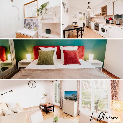 SPÉCIAL COUPLE & FAMILLE - Lit Queen Size - NETFLIX - Climatisation - Terrasse Plein Sud - 2 min Centre-Ville - 6 min Mer - Wifi 400 Mbits Parking privé - OFFRE SPÉCIALE
