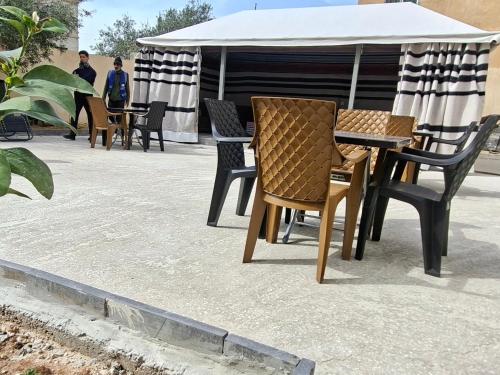 A patio or other outdoor area at Jeeso Hotel