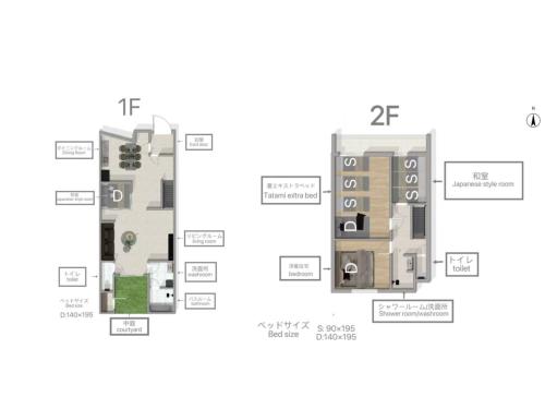 Osaka Entire House 103sqm 4 Bedrooms for 12 Near Namba