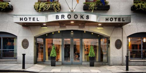 a store front of a hotel with a sign on it at Brooks Hotel in Dublin