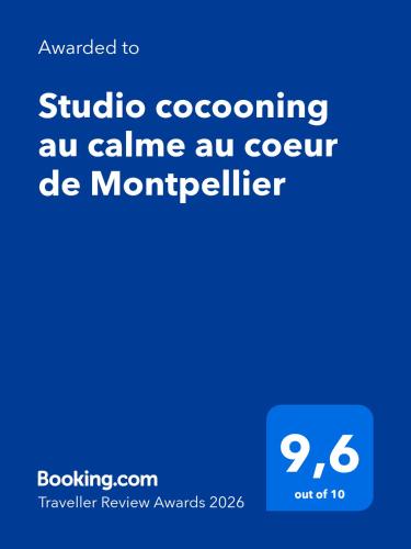 Studio cocooning au calme au coeur de Montpellier