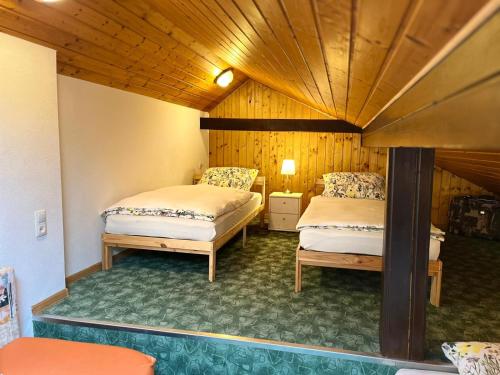 a bedroom with two beds in a room at Bella Patria in Rozwadza