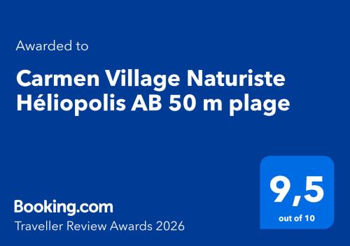 Carmen Village Naturiste Héliopolis AB 50 m plage photo 22