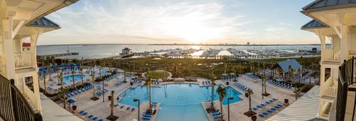 a view of a pool at a resort with a marina at The Beach Club at Charleston Harbor Resort and Marina in Charleston