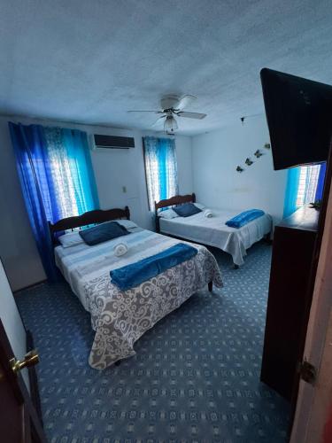 En eller flere senge i et værelse på McKay's Hostel Bed & Bath