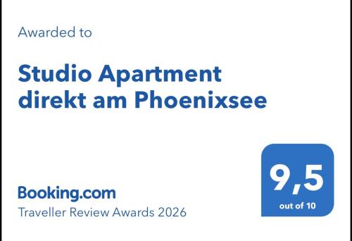 a sign that reads tuition appointment ditch an phractor at Studio Apartment direkt am Phoenixsee in Dortmund