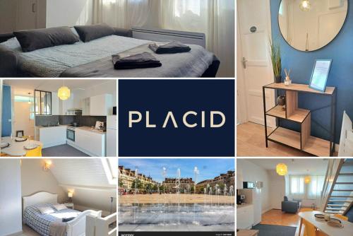 a collage of photos of a bedroom and a apartment at Le Loft - En Plein Centre Très Spacieux in Beauvais