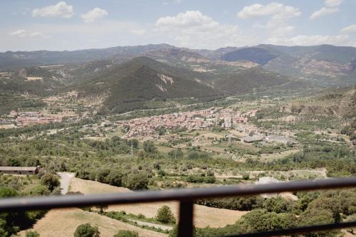 a view of a valley with mountains in the background at Cal Portalé - Casa de Pagès in Claverol