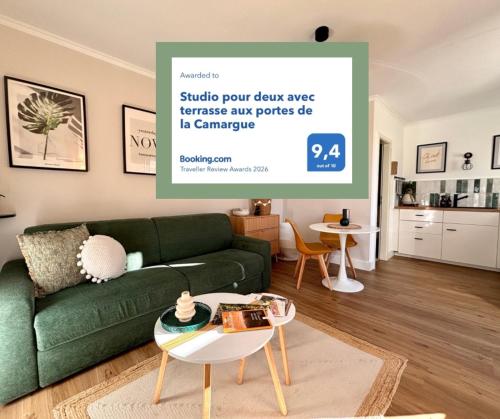 Studio pour deux avec terrasse aux portes de la Camargue