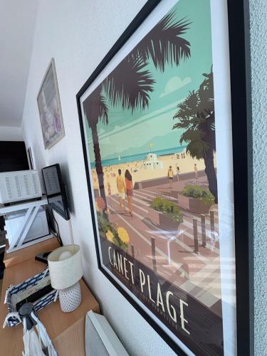 Studio vue mer Climatisé 50 m de la plage