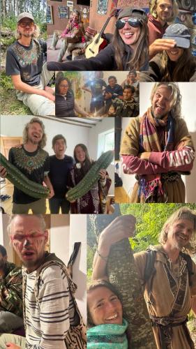 a collage of people posing for a picture at Maska Mystic Tribe - Community Life in Pisac
