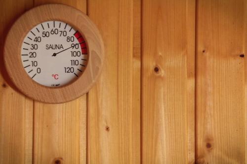 a wooden wall with a clock on it at Appartements Gahler - Kurort Oberwiesenthal in Kurort Oberwiesenthal