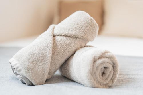 a towel animal made to look like a stuffed animal at Yokosuka Guest House in Yokosuka