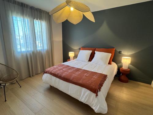 Postel nebo postele na pokoji v ubytování Villa Key-West Sète