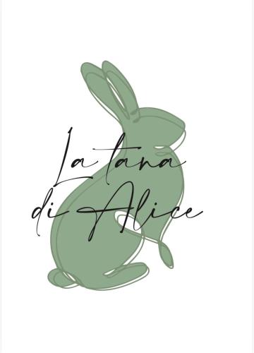 a drawing of a rabbit with handwriting at La Tana di Alice - Apartment in Muggia