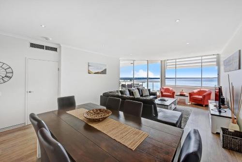 Χώρος καθιστικού στο Sandcastle Apartments