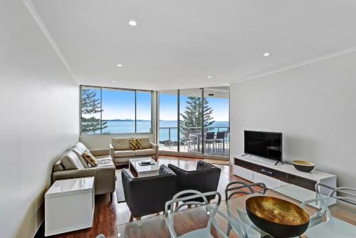 Μια τηλεόραση ή/και κέντρο ψυχαγωγίας στο Sandcastle Apartments