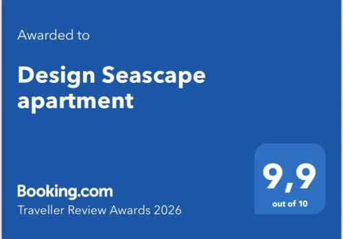 a blue sign that reads design seascape apartment at Design Seascape apartment in Orihuela Costa
