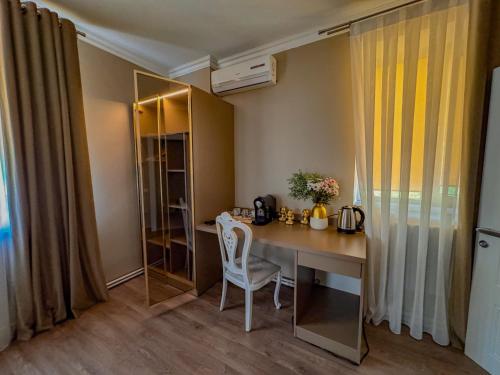 Příslušenství pro přípravu čaje a kávy v ubytování Vila Bomond