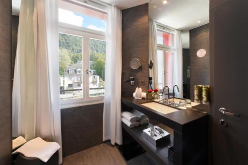 Kuchyň nebo kuchyňský kout v ubytování Hotel Vitznauerhof - Lifestyle Hideaway at Lake Lucerne